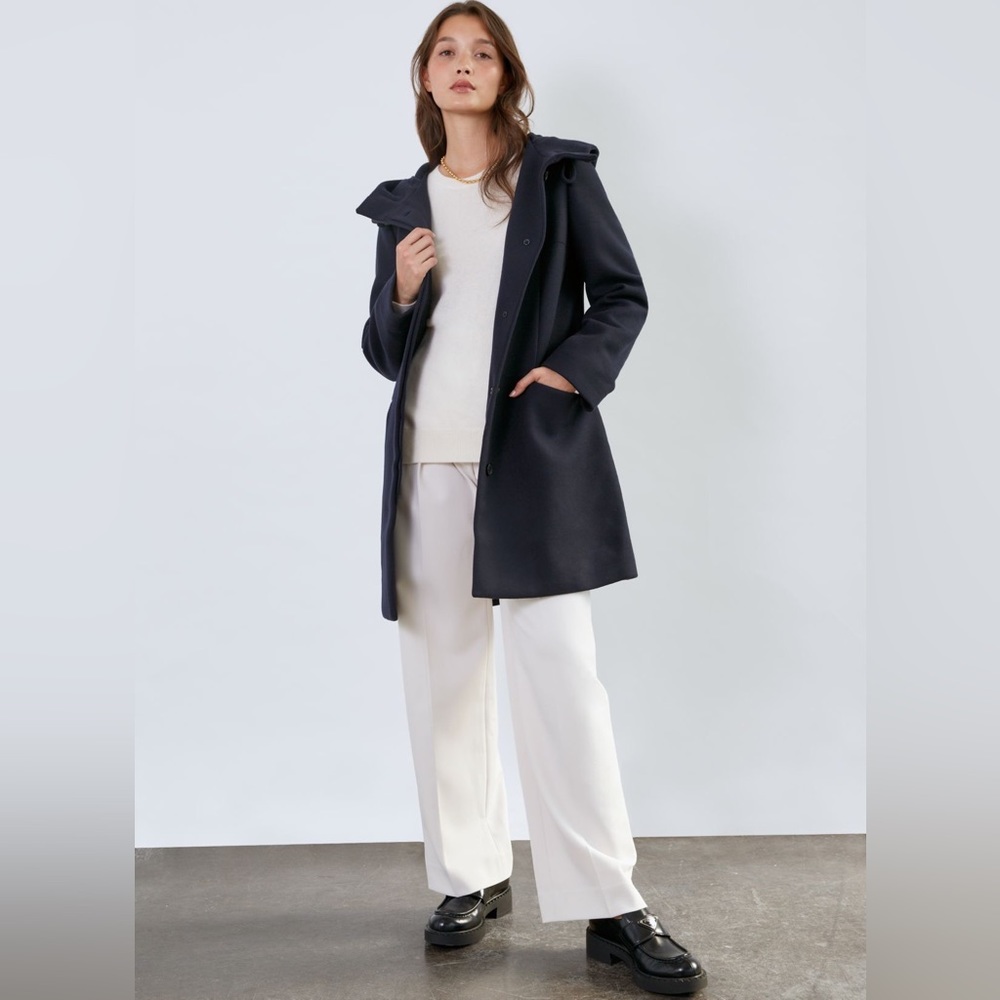 Aritzia Babaton Pearce Wool Coat - Royal Navy
